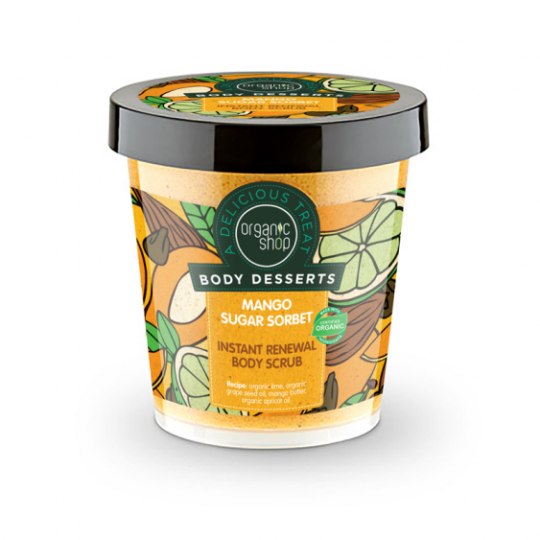 Organic Shop Mango Sugar Sorbet Instant Renewal Body Scrub